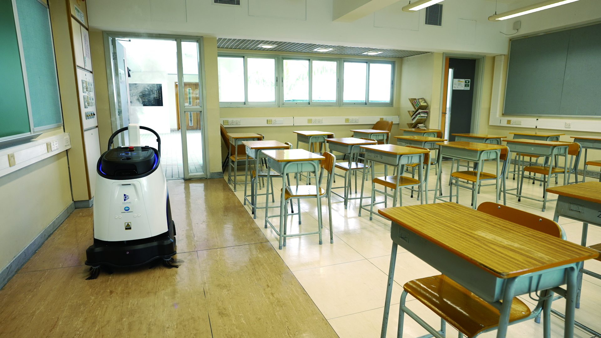 Introduce cleaning robot to enhance campus hygiene